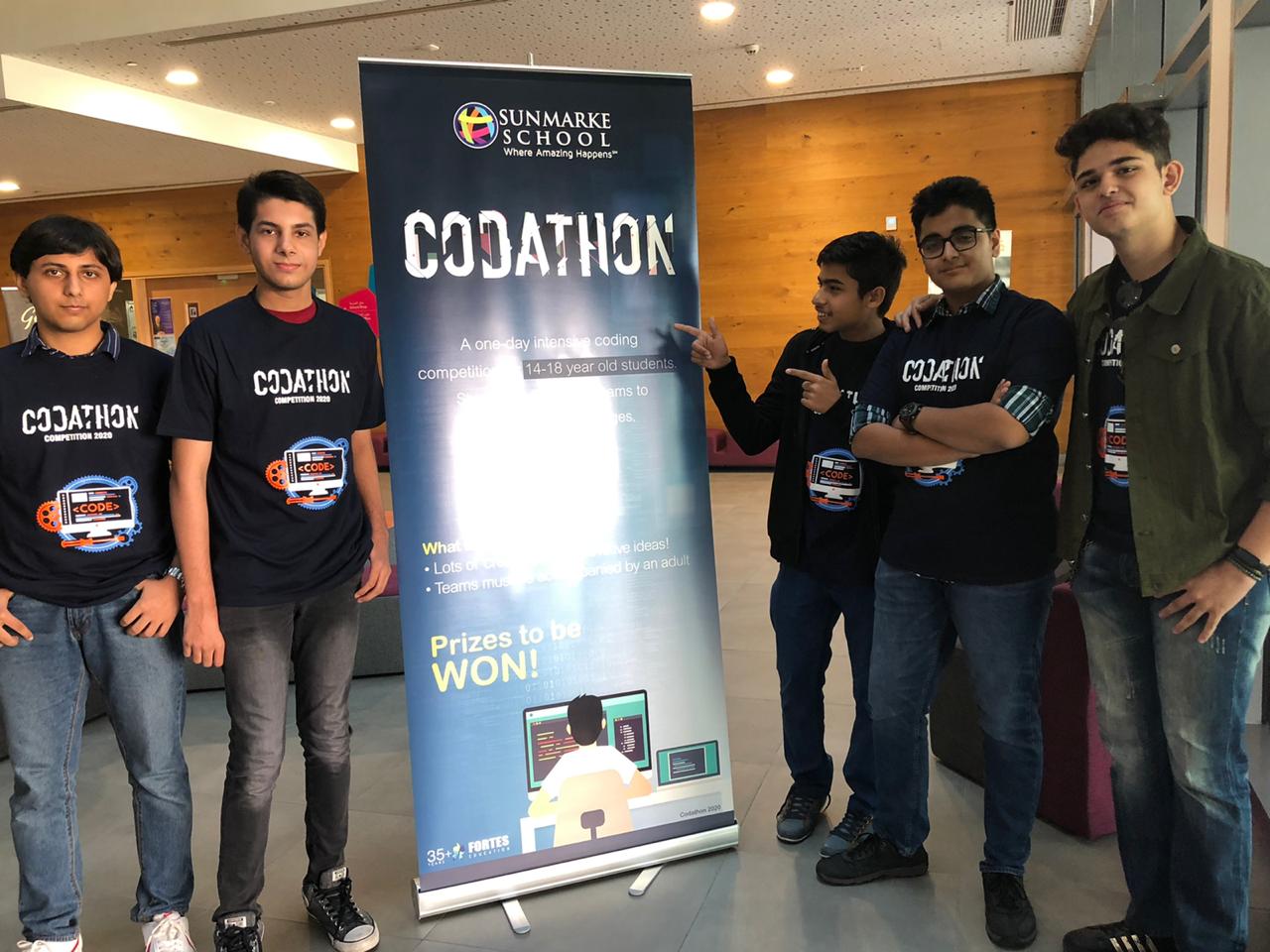 Me with my team at the Codathon competition
