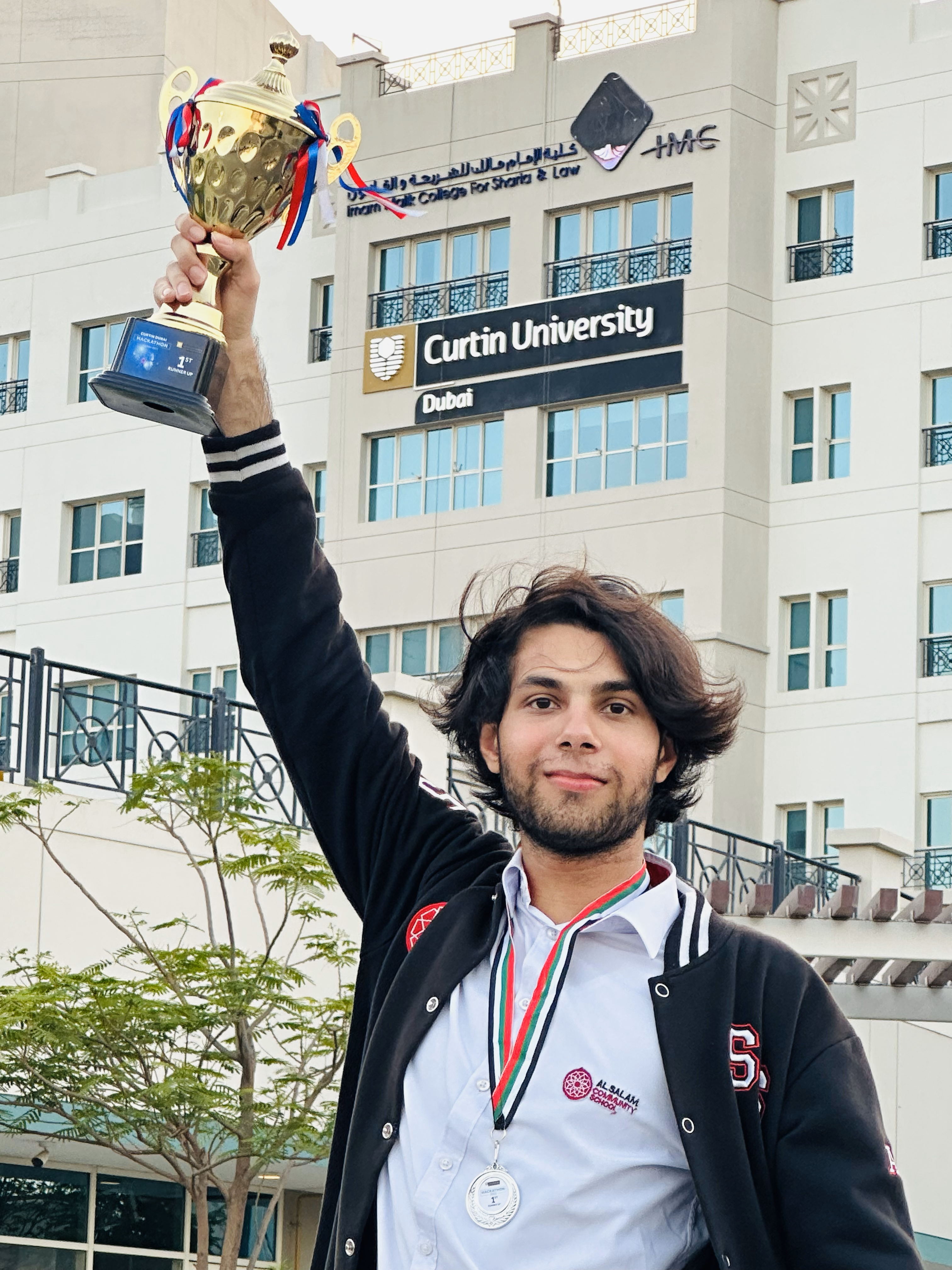 Me holding a trophy
